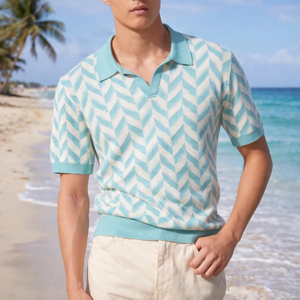 Amalfi Breeze Men's Premium Cotton Polo Shirt
