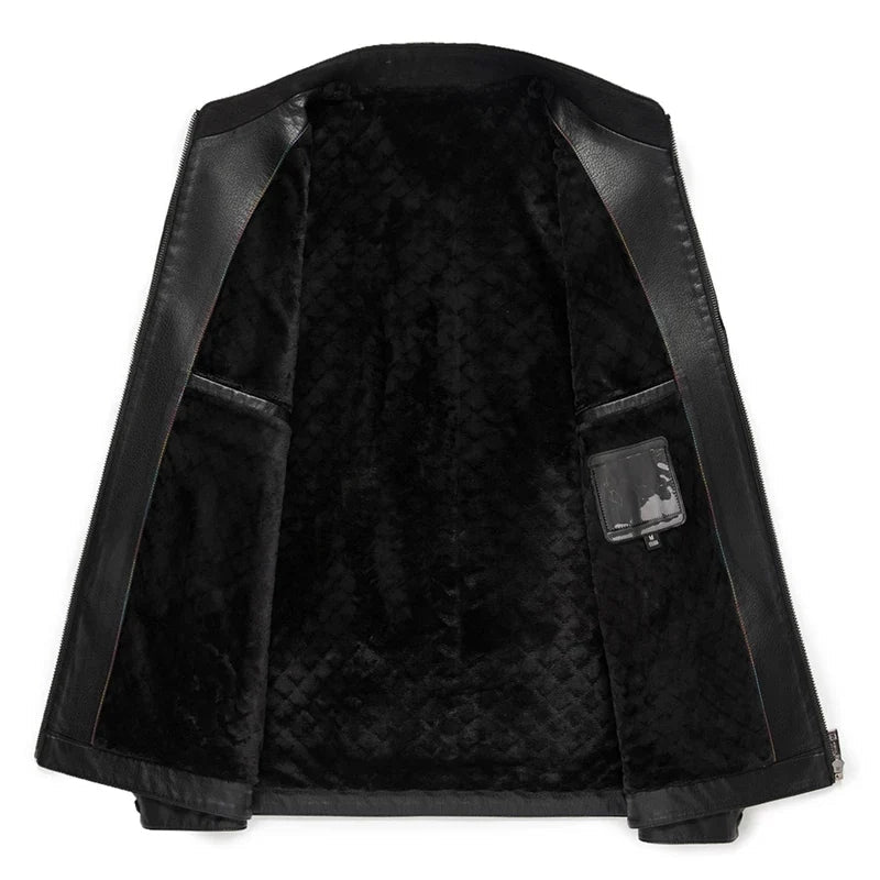 Noir Axis Men's Premium Sheepskin Leather Jacket