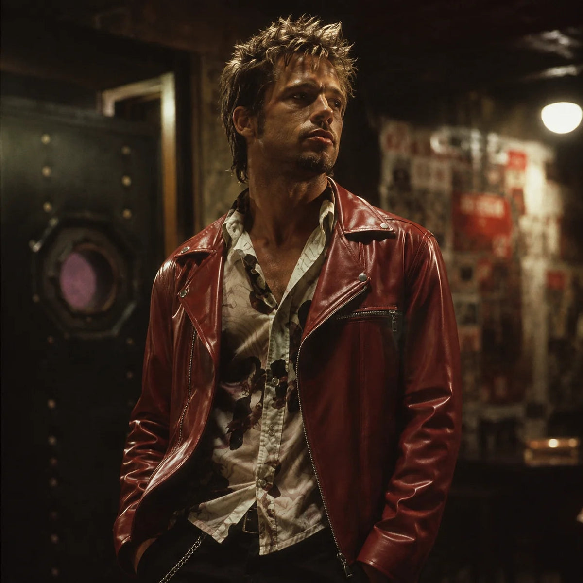 Durden Men's Leather Jacket - Classic Biker Style